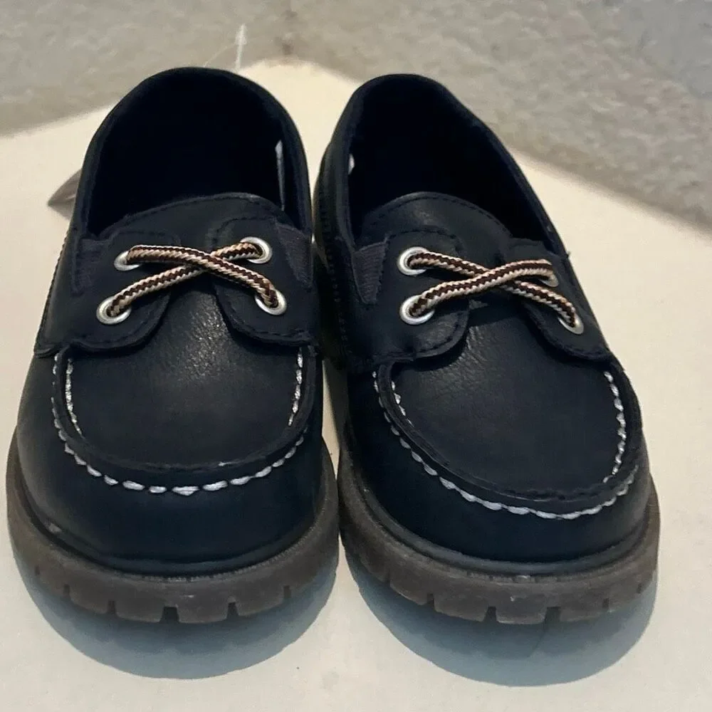 Carters Toddler Size 12 Mac Slip On Loafer Shoes Boat Navy Blue Preppy New